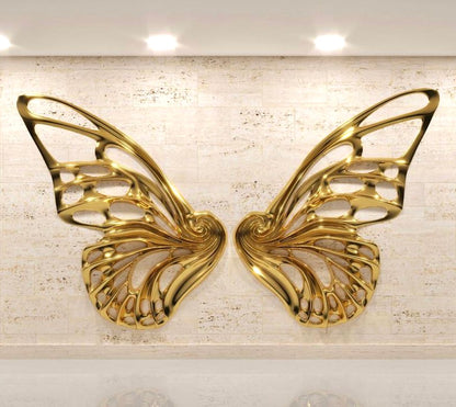Name: Dream Machine – Wall Sculpture Medium: Fiber Glass Size: H 8ft x W 6ft x D 7in (each wing) Weight: 110lbs (each wing)