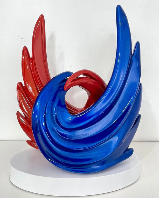 Fiberglass | Polyurethane pain | Concrete base Size: 29 x 13 x 24 in. Edition of 8