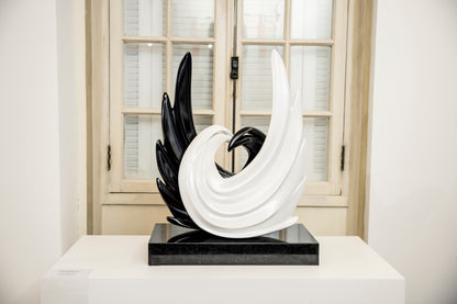 Name: Peace Makers
Medium: Painted Fiberglass Sculpture with stainless steel Base.
Size: 9’ x 8’ x 3’ 
Edition: 6
Year: 2020