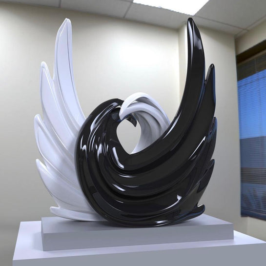 Fiberglass | Polyurethane pain | Concrete base Size: 29 x 13 x 24 in. Edition of 8