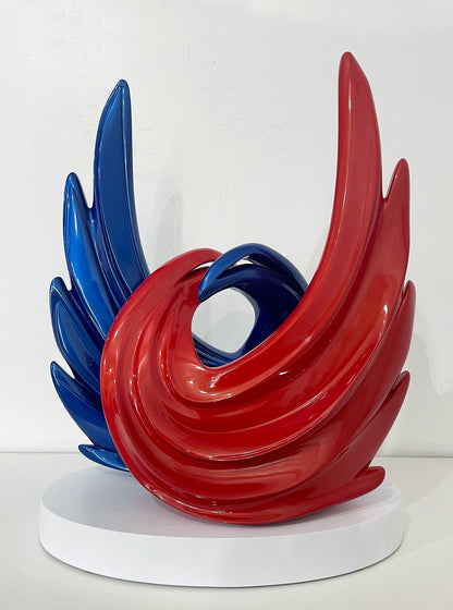 Fiberglass | Polyurethane pain | Concrete base Size: 29 x 13 x 24 in. Edition of 8