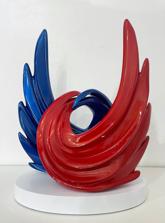Fiberglass | Polyurethane pain | Concrete base Size: 29 x 13 x 24 in. Edition of 8